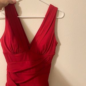 Red cocktail dress